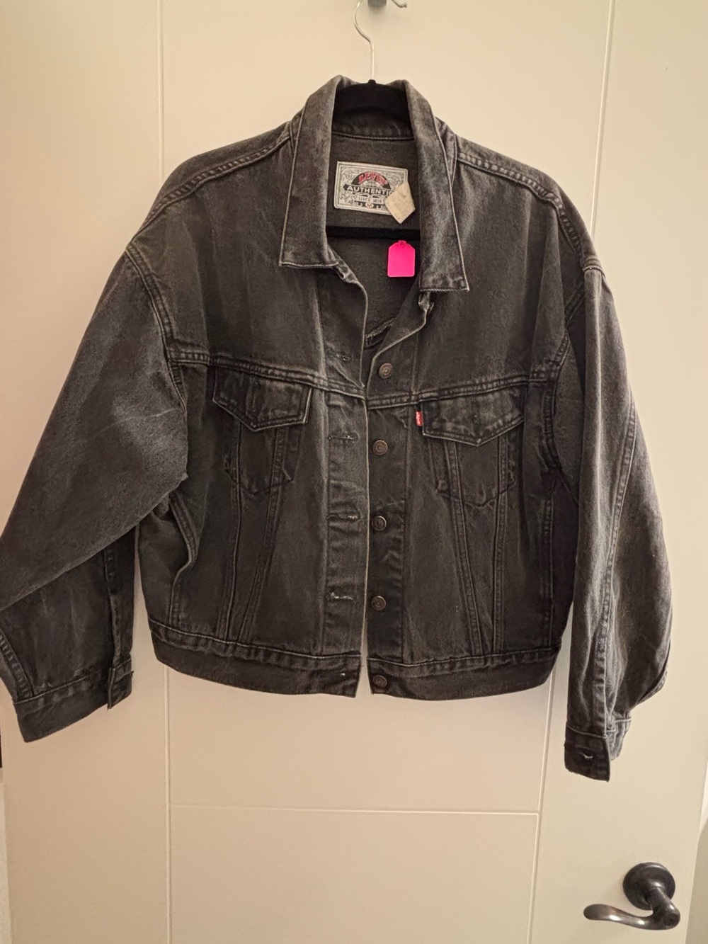 Levi's Black and Gray Washed Denim Jacket